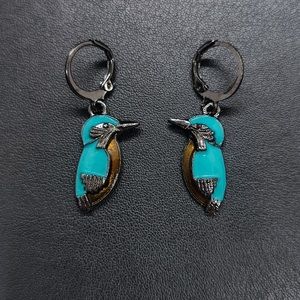 Turquoise Colored Bird Earrings